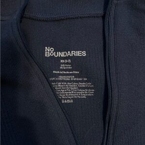 No Boundaries Dark Blue Ribbed Jacket